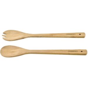 Juego de tenedor y cuchara de bambú natural