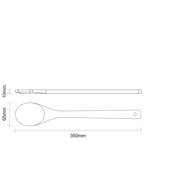 Juego de tenedor y cuchara de bambú natural - Imagen 2