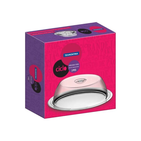Juego para pastel Ciclo de acero inoxidable con tapa de 39,5cm - Imagen 2