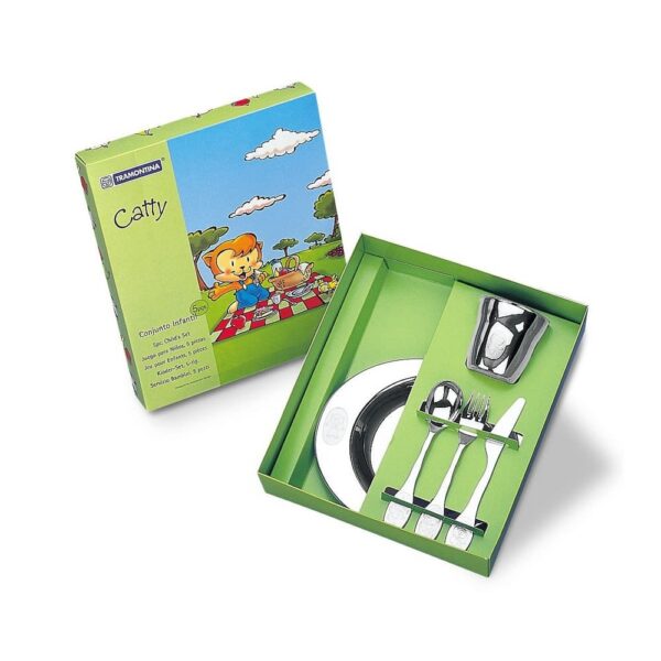 Juego para niños Catty de acero inoxidable 5 piezas - Imagen 2