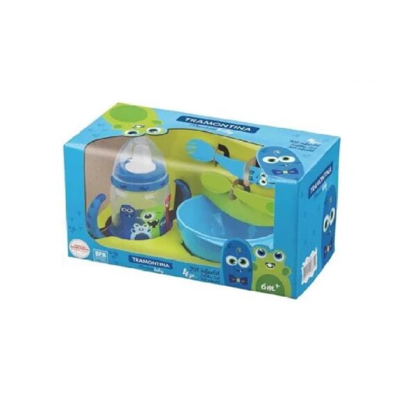 Kit Infantil MonsterBaby Azul 4 Pzs - Imagen 2