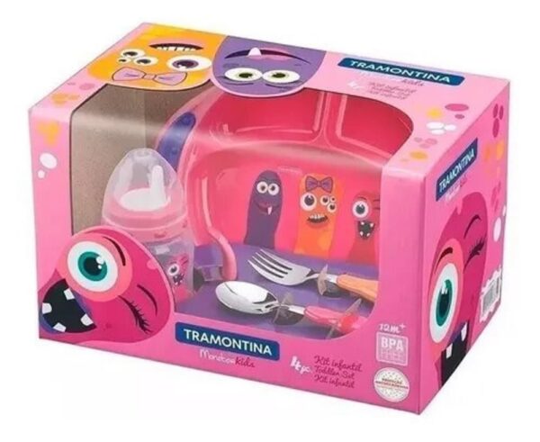 Kit Infantil MonsterKids Rosa 4 Pzs - Imagen 2