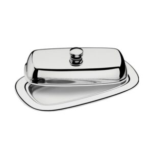 Mantequillera Rectangular Service de Acero Inoxidable con Tapa