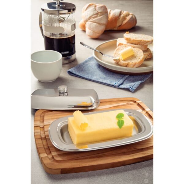 Mantequillera Rectangular Service de Acero Inoxidable con Tapa - Imagen 3