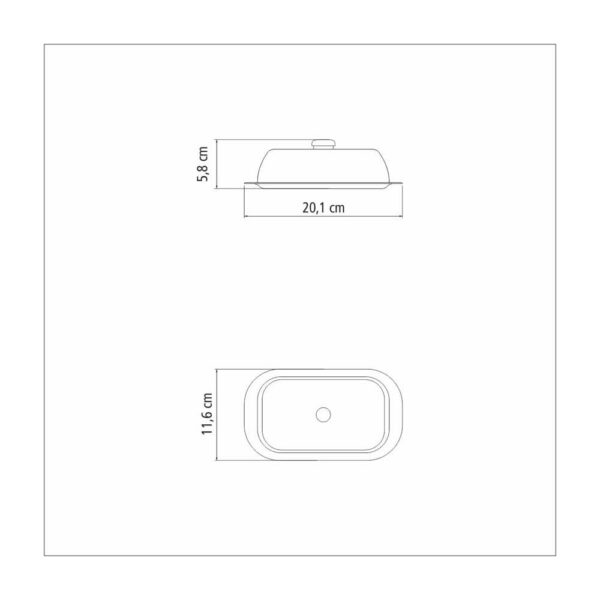 Mantequillera Rectangular Service de Acero Inoxidable con Tapa - Imagen 4