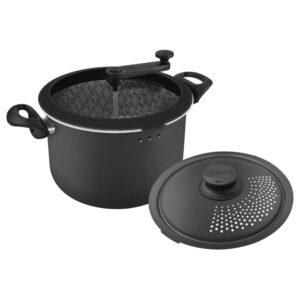 Olla 3 en 1 Paris de Aluminio con Revestimiento de Antiadherente Starflon Max con doble Tapa 22cm 4,8L