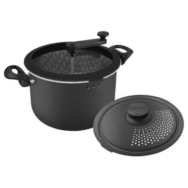 Olla 3 en 1 Paris de Aluminio con Revestimiento de Antiadherente Starflon Max con doble Tapa 22cm 4,8L