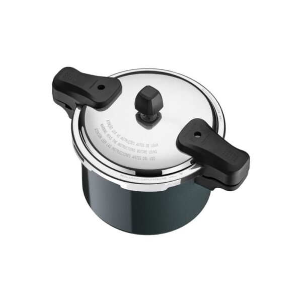 Olla a Presión Torino de Aluminio con Revestimiento Interno y Externo de Cerámica Verde Petróleo 20cm 4,5L - Imagen 2