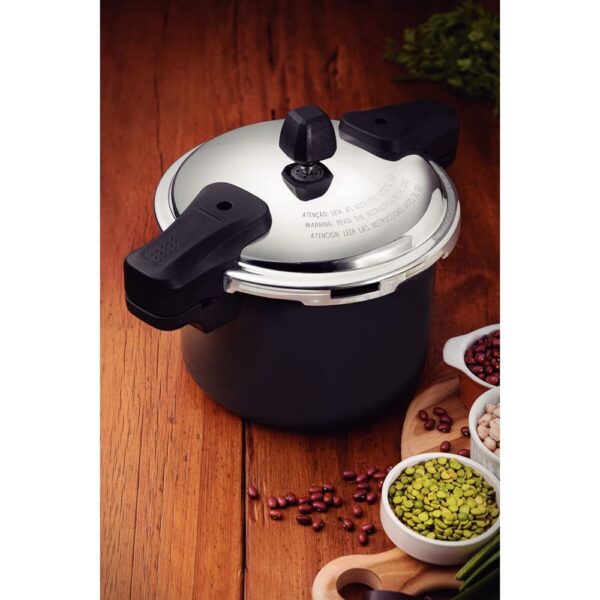 Olla a Presión Torino de Aluminio con Revestimiento Interno y Externo de Cerámica Verde Petróleo 20cm 4,5L - Imagen 6
