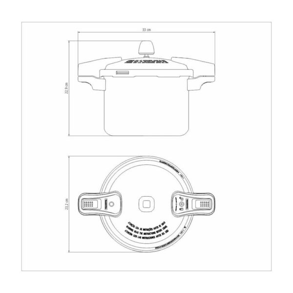 Olla a Presión Torino de Aluminio con Revestimiento Interno y Externo de Cerámica Verde Petróleo 20cm 4,5L - Imagen 7