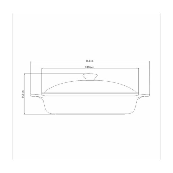 Olla Baja Lyon de Aluminio Forjado con Revestimiento Interno y Externo de Antiadherente Starflon T5 Dorado con Tapa 32cm 4,3L - Imagen 3