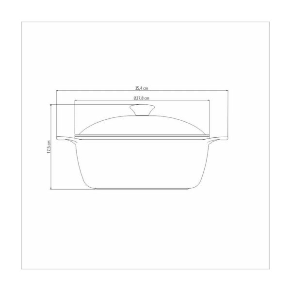 Olla Lyon de Aluminio Forjado con Antiadherente Interno y Externo Starflon Alto Rendimiento T5 Negro con Tapa 26 cm 4,6L - Imagen 4