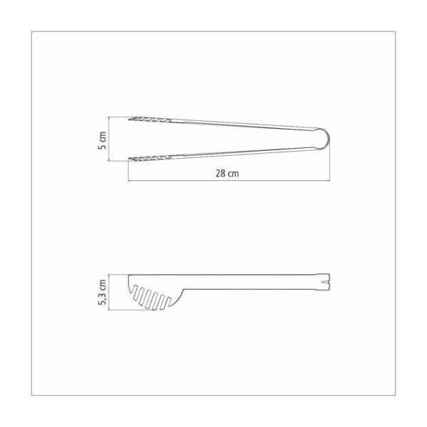 Pinza para pasta mango largo Utility de acero inoxidable - Imagen 3