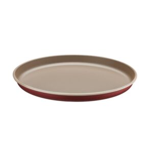 Molde para Pizza de Aluminio con Revestimiento Interno y Externo de Antiadherente Starflon T1 Rojo 30cm