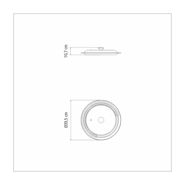 Plato hondo Ciclo de acero inoxidable con tapa de vidrio de 39cm - Imagen 4