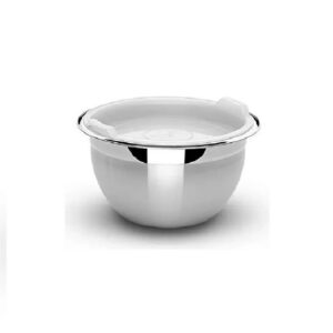 Recipiente Cucina de acero inoxidable con tapa plástica para preparar y servir 20cm 3L