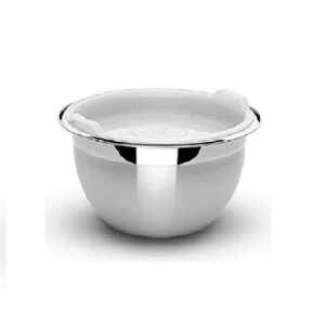 Recipiente Cucina de acero inoxidable con tapa plástica para preparar y servir 24cm 5,2L
