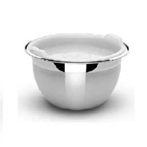 Recipiente Cucina de acero inoxidable con tapa plástica para preparar y servir 28cm 8,3L