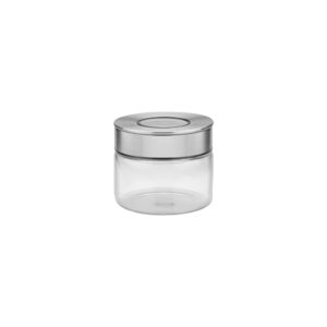Frasco de Vidrio Purezza con Tapa de Acero Inoxidable 10cm 0,4L