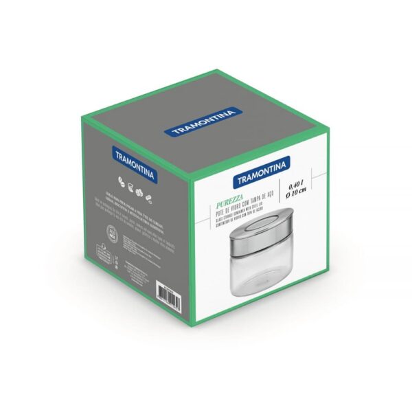 Frasco de Vidrio Purezza con Tapa de Acero Inoxidable 10cm 0,4L - Imagen 6