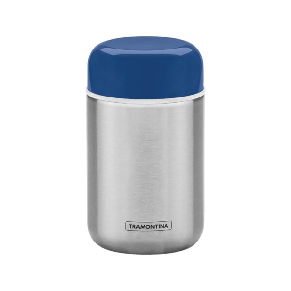 Pote para Alimentos térmico de acero inoxidable con tapa azul de 400ml