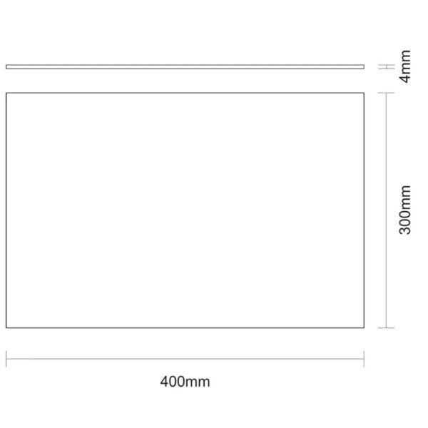 Tabla de vidrio templado rectangular blanco con estampado floral de 30 x 40cm - Imagen 4