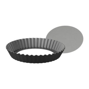 Molde Para Tartas y Pasteles Brasil Redondo de Aluminio Con Recubrimiento Interno y Externo de Antiadherente Starflon T1 Fondo Removible 24cm