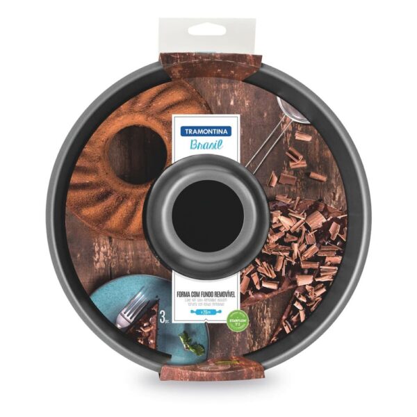 Molde para Hornear Brasil de Aluminio con Revestimiento Antiadherente Fondo Removible 26cm - Imagen 2