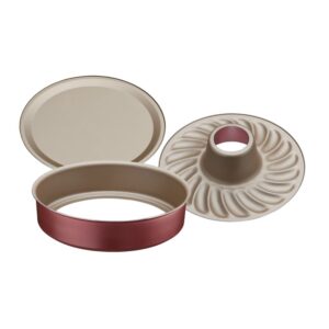 Molde para Hornear Brasil de Aluminio con Revestimiento Antiadherente Rojo Fondo Removible 26cm