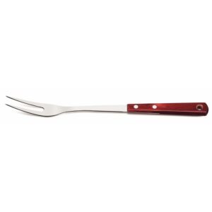 Tenedor Trinchante CON HOJA DE ACERO INOXIDABLE Y MANGO DE MADERA POLYWOOD Rojo