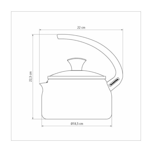 Tetera en Aluminio con Revestimiento Interno y Externo de Antiadherente Starflon Max Rojo 1,9L - Imagen 5