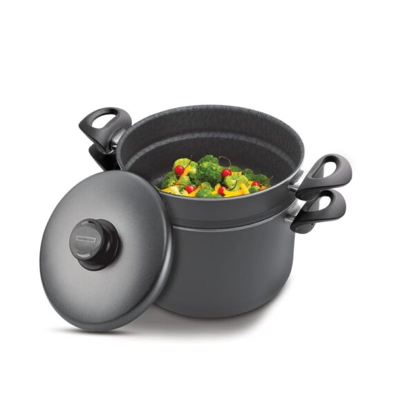 Cozi-Vapore Paris de Aluminio con Revestimiento Antiadherente Starflon Max 22cm 5,6L - Imagen 2