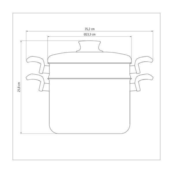 Cozi-Vapore Paris de Aluminio con Revestimiento Antiadherente Starflon Max 22cm 5,6L - Imagen 3