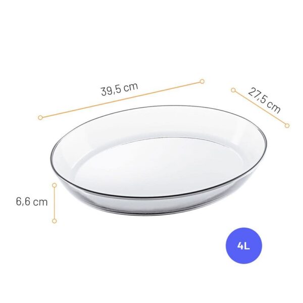 Asadera Oval de Vidrio 4 L - Imagen 2