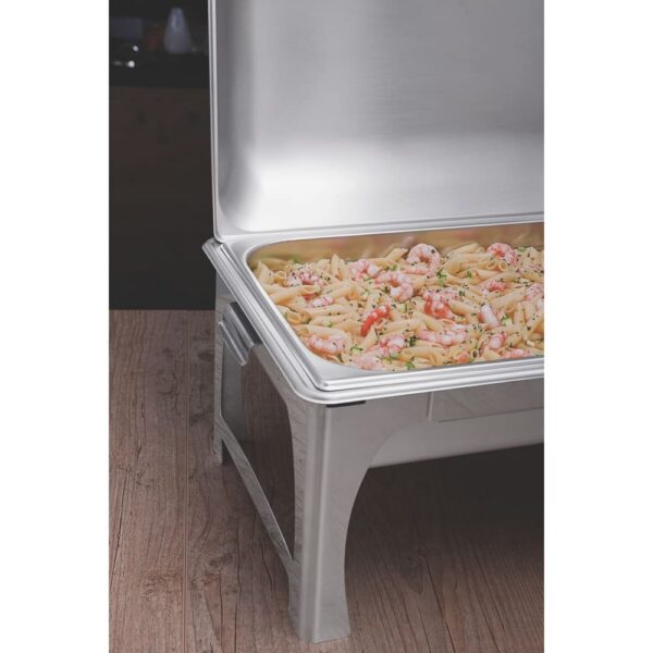 Baño María Rechaud Rectangular de Acero Inoxidable con Tapa Removible Eléctrico 8,4L 220v - Imagen 3