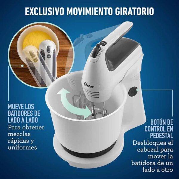 Batidora de mano y pedestal acción giratoria única 6 Velocidades - Imagen 3