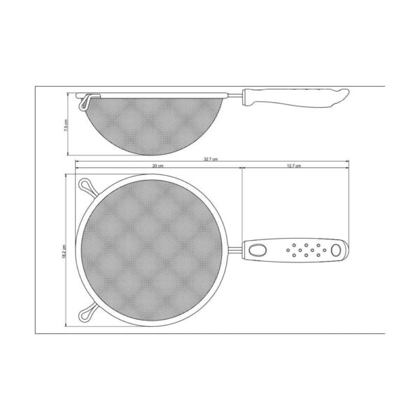 Colador Utilitá en Acero Inoxidable con Mango de Polipropileno Negro 17cm - Imagen 3