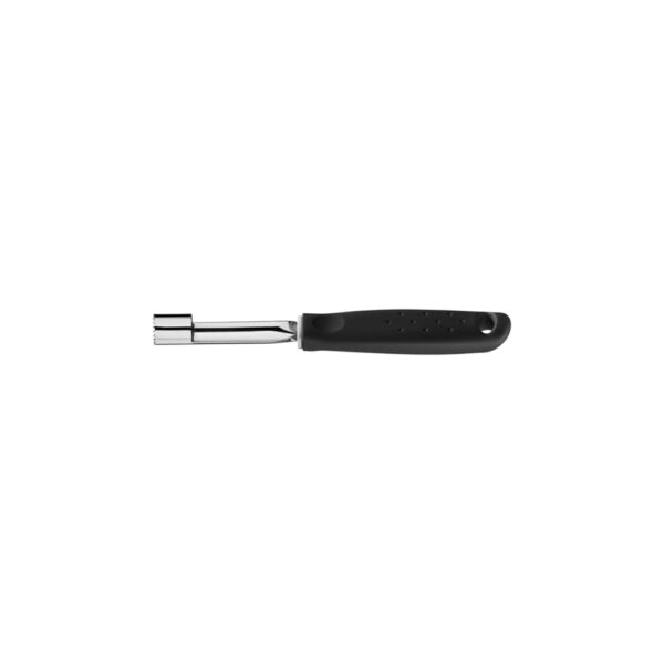 Extractor de pulpa Utilità de acero inoxidable con mango de polipropileno negro