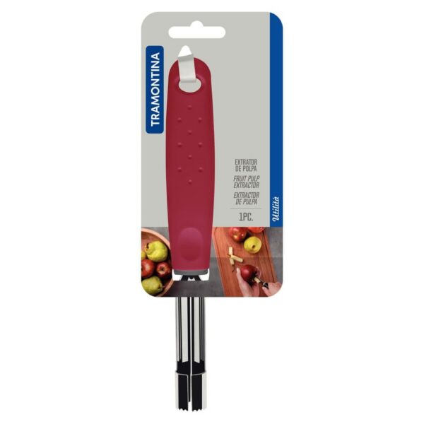 Extractor de pulpa Utilità de acero inoxidable con mango de polipropileno rojo - Imagen 2