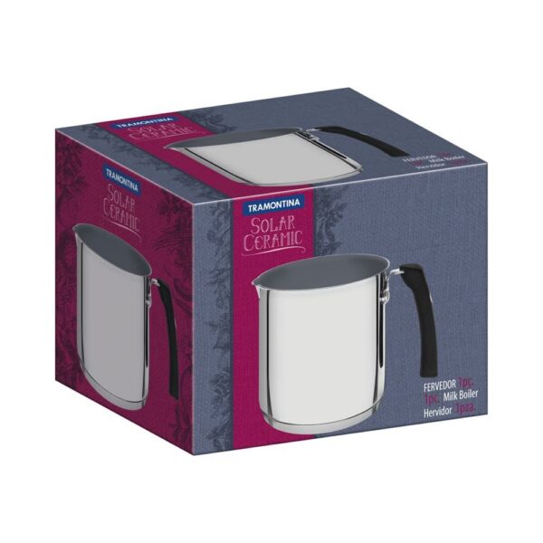 Hervidor Solar Ceramic de Acero Inoxidable Interior Triple Fondo Cerámica Mango Silicona Grafito 14 cm 2 L - Imagen 2