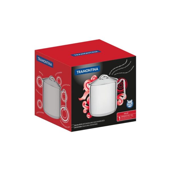 Hervidor Solar de acero inoxidable fondo triple con tapa 14 cm 2 L - Imagen 3