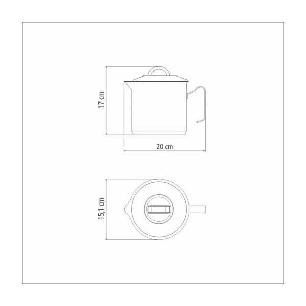 Hervidor Solar de acero inoxidable fondo triple con tapa 14 cm 2 L - Imagen 5
