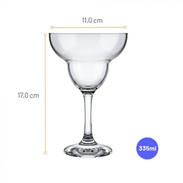 Juego de copas para Margarita 335ml con 6 piezas - Imagen 2