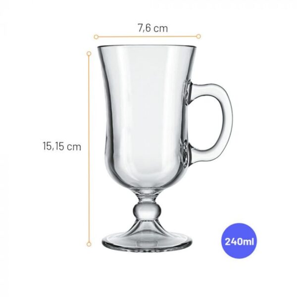 Juego de Copas Nevada Irish Coffee 240ml con 6 piezas - Imagen 2
