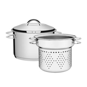 Juego cozi pasta Solar de acero inoxidable fondo triple con asas 2 piezas 24cm
