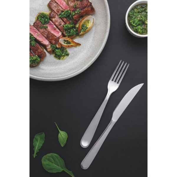 Juego de cubiertos Angra de acero inoxidable con cuchillos para asado de 72 piezas - Imagen 2