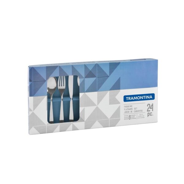 Juego de cubiertos Athenas de acero inoxidable con cuchillos para asado de 24 piezas - Imagen 2