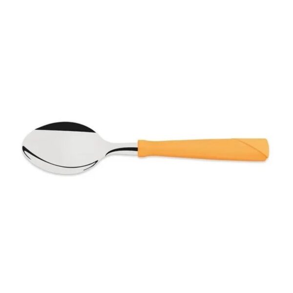 Juego de Cucharas de Mesa New Kolor con Hojas de Acero Inoxidable y Mangos de Polipropileno Naranja 12 Piezas - Imagen 2