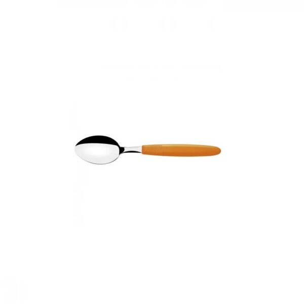 Juego de Cucharillas de Té Ipanema con Hojas de Acero Inoxidable y Mangos de Polipropileno Naranja 12 Piezas - Imagen 2