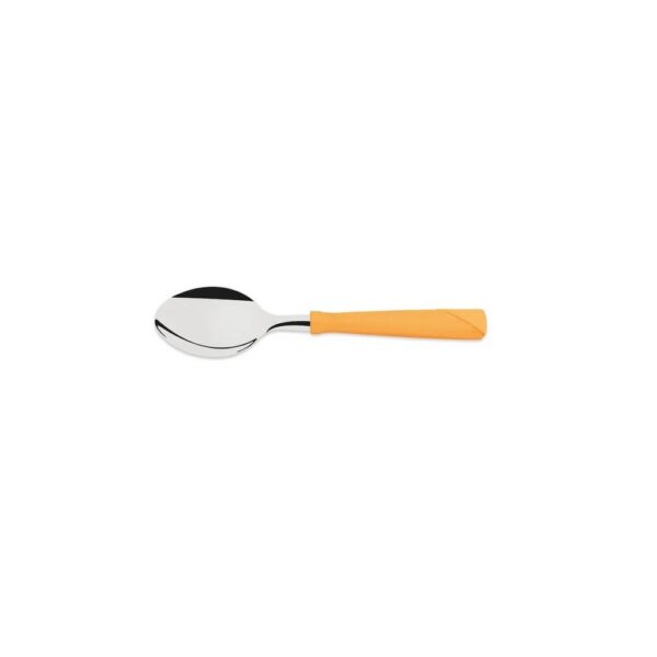 Juego de Cucharillas de Té New Kolor con Hojas de Acero Inoxidable y Mangos de Polipropileno Naranja 12 Piezas - Imagen 2